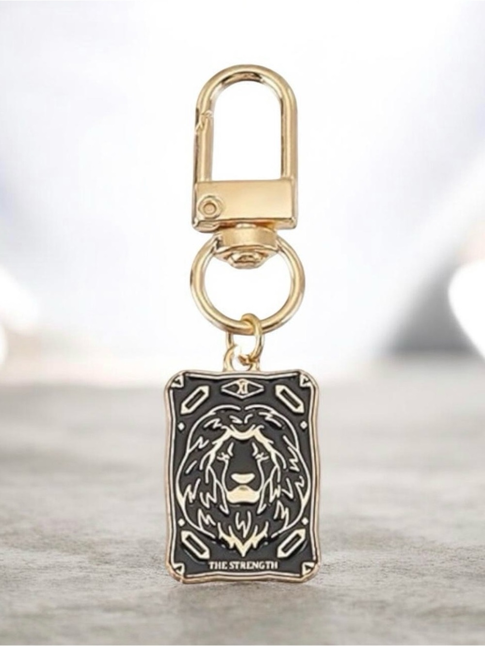 The Strength Tarot Keychain Charm